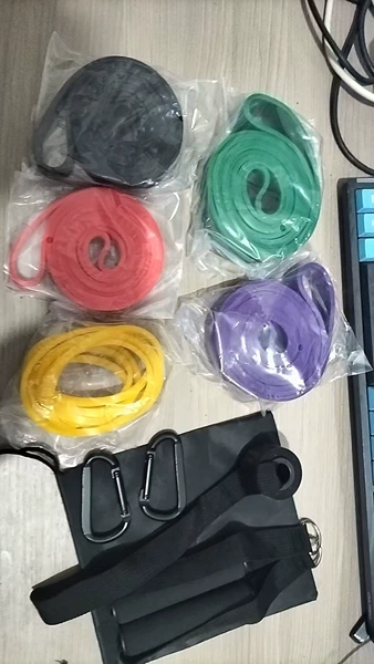Five-piece set (yellow, red, black, purple and green) + cloth bag + handle door buckle + heavy-duty carabiner