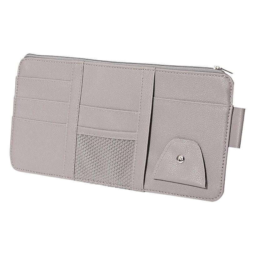 Car Sun Visor Multifunctional Eye Clip Car Glasses Clip Card Business Card Document Holder Bill Interior Storage Bag