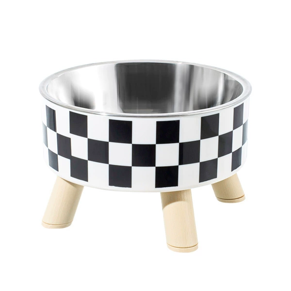 Plaid stainless steel bowl