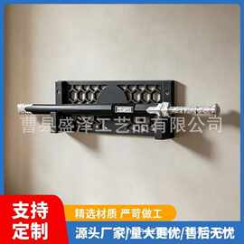 跨境木质光剑架壁挂式客厅墙上展示架实木刀架光剑存储架