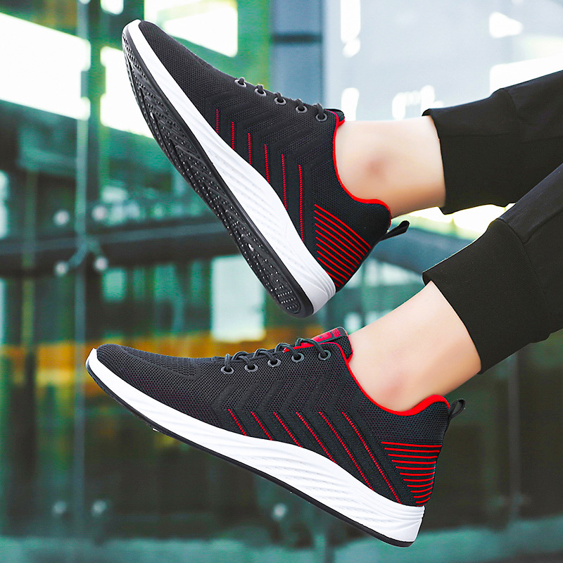 Zapatos de los hombres 2024 primavera nuevos zapatos de los hombres de comercio exterior transfronterizo más el tamaño de moda de fondo suave zapatos casuales transpirable zapatilla de deporte de los hombres