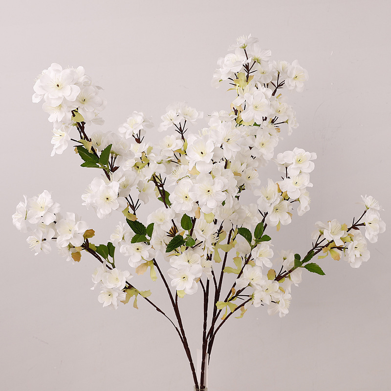 Simulación transfronteriza flor de melocotón flor de cereza flor de ciruela única flor de seda modelado decoración de árboles accesorios paisajísticos simulación flor de albaricoque
