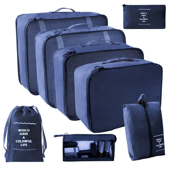 Tibetan green cosmetic bag eight -piece set [Seven -piece set_trimening]