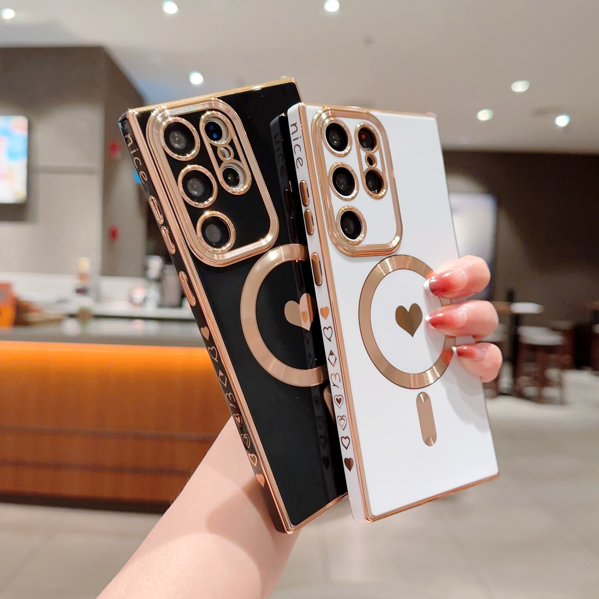 Magnetic Brushed Electroplated Phone Case For Samsung S25u S24u_voghion.com