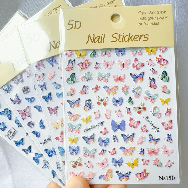 New material new craft NS series hot 5D relief butterfly nail art INS net red wind nail decal