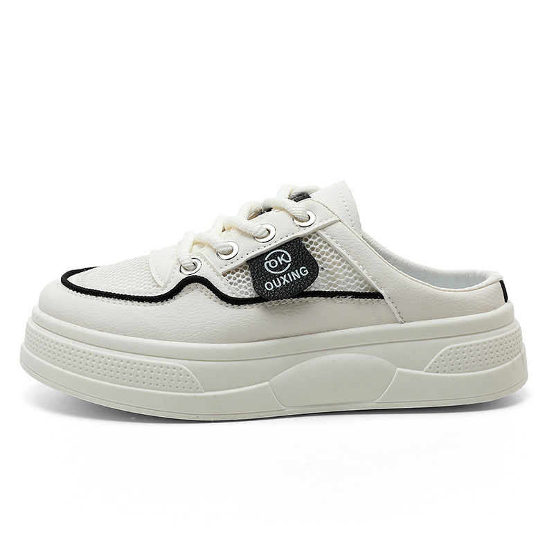 Hy326 Super Beliebte 2025 Sommer Weiße Turnschuhe Neue Koreanische Stil Ins Weibliche Student Halb-Cup Mesh Atmungsaktiv Casual Board_voghion.com