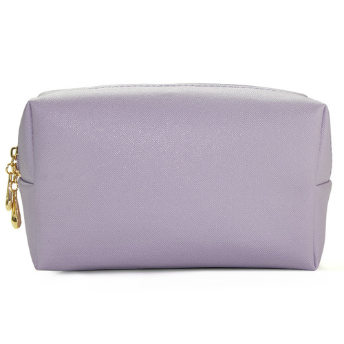 Cross-border dopamine color pu leather cosmetic storage octagonal small square bag simple solid color gift cosmetic bag