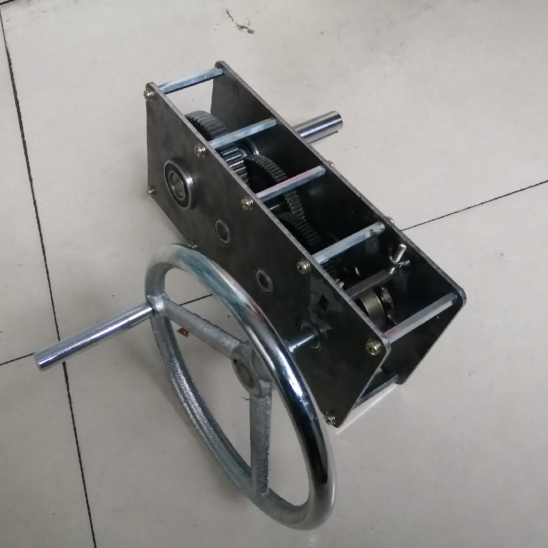 手轮减速齿轮箱传动带防止翻转反转功能金属增速变速齿轮箱可