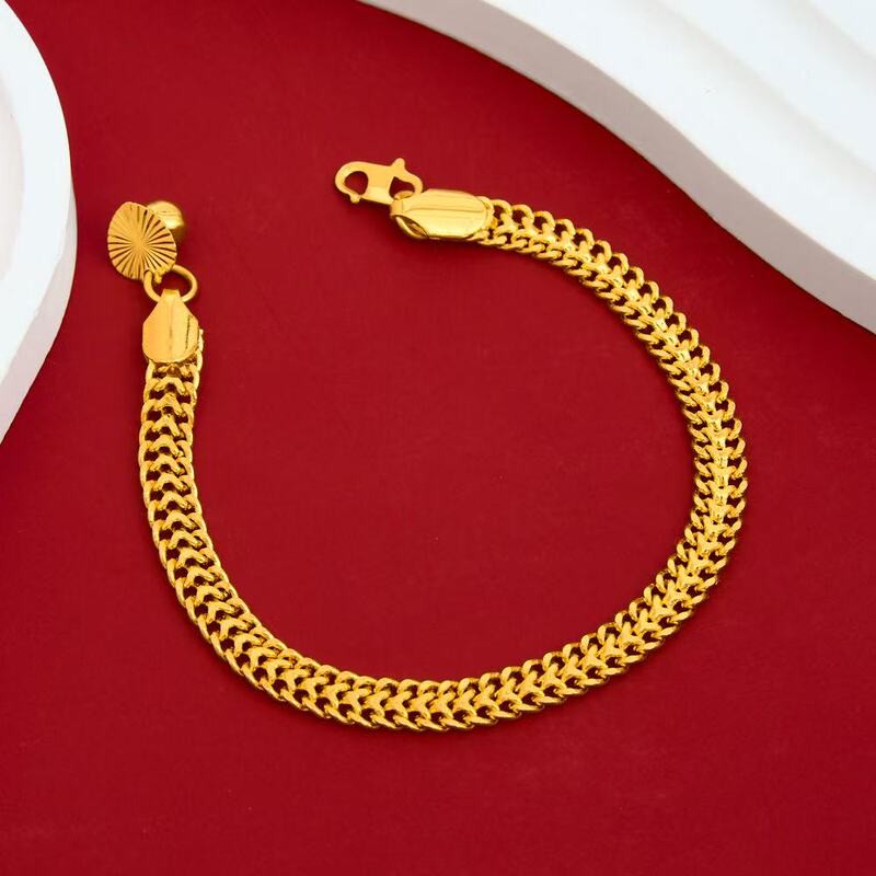 Gold-plated brass women's bracelet, fashionable Vietnamese men's bracelet, 24K gold-plated jewelry, cross-border wholesale supply Gold-plated brass women's bracelet, fashionable Vietnamese men's bracelet, 24K gold-plated jewelry, cross-border wholesale supply