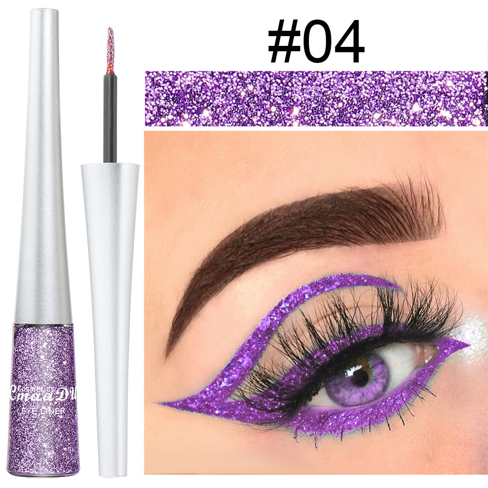 New Style 16-color Colorful Sequins Shiny Glitter Powder Liquid Eyeliner display picture 8