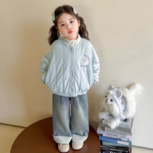 外贸秋冬学生女童外套时髦童装保暖卡通秋冬季外穿冬款加绒外套