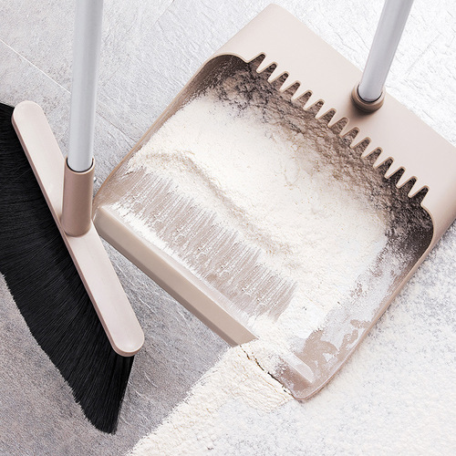 Camellia broom and dustpan set combination household plastic broom with comb teeth small sweeper sweeping water mop soft-bristled broom