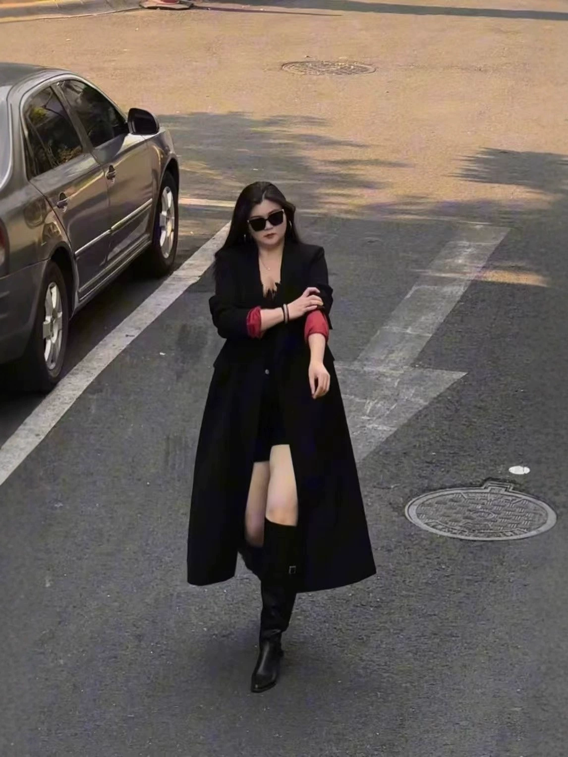 Winter long suit, trench coat, jacket, plus size