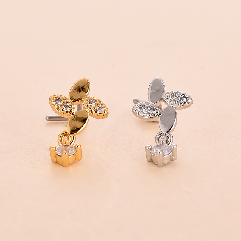Fashion Star Metal Plating Zircon Nose Studs 1 Piece display picture 16
