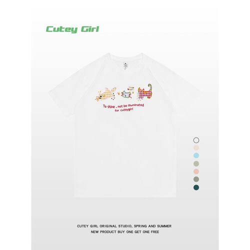 Women's Loose and Slimming White Short Sleeve T-Shirt, Summer New Arrival, Casual and Easygoing Style, Versatile Pure Cotton Half-Sleeve Top for Plus Size