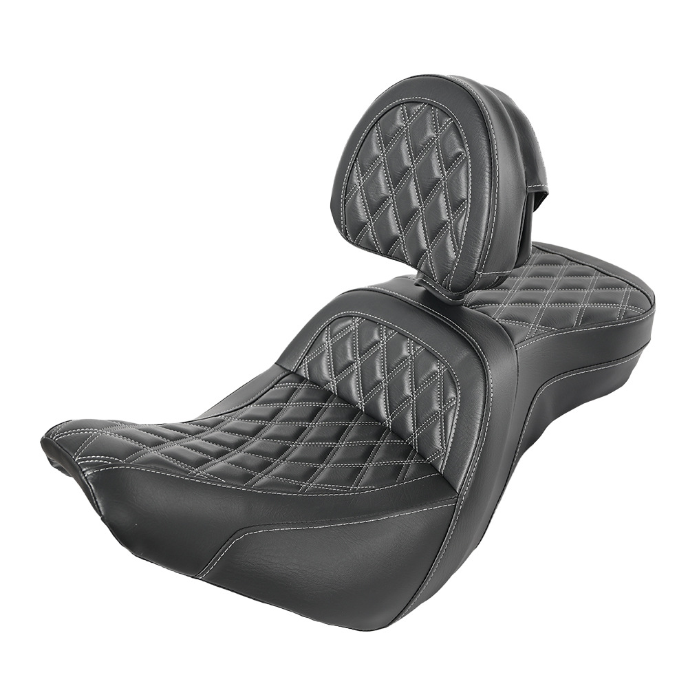 Motorcycle Seat Cushion Suitable for Harley 18-25 Softail Road King Road King S Dyna Glide Sofa Seat Cushion with Backrest