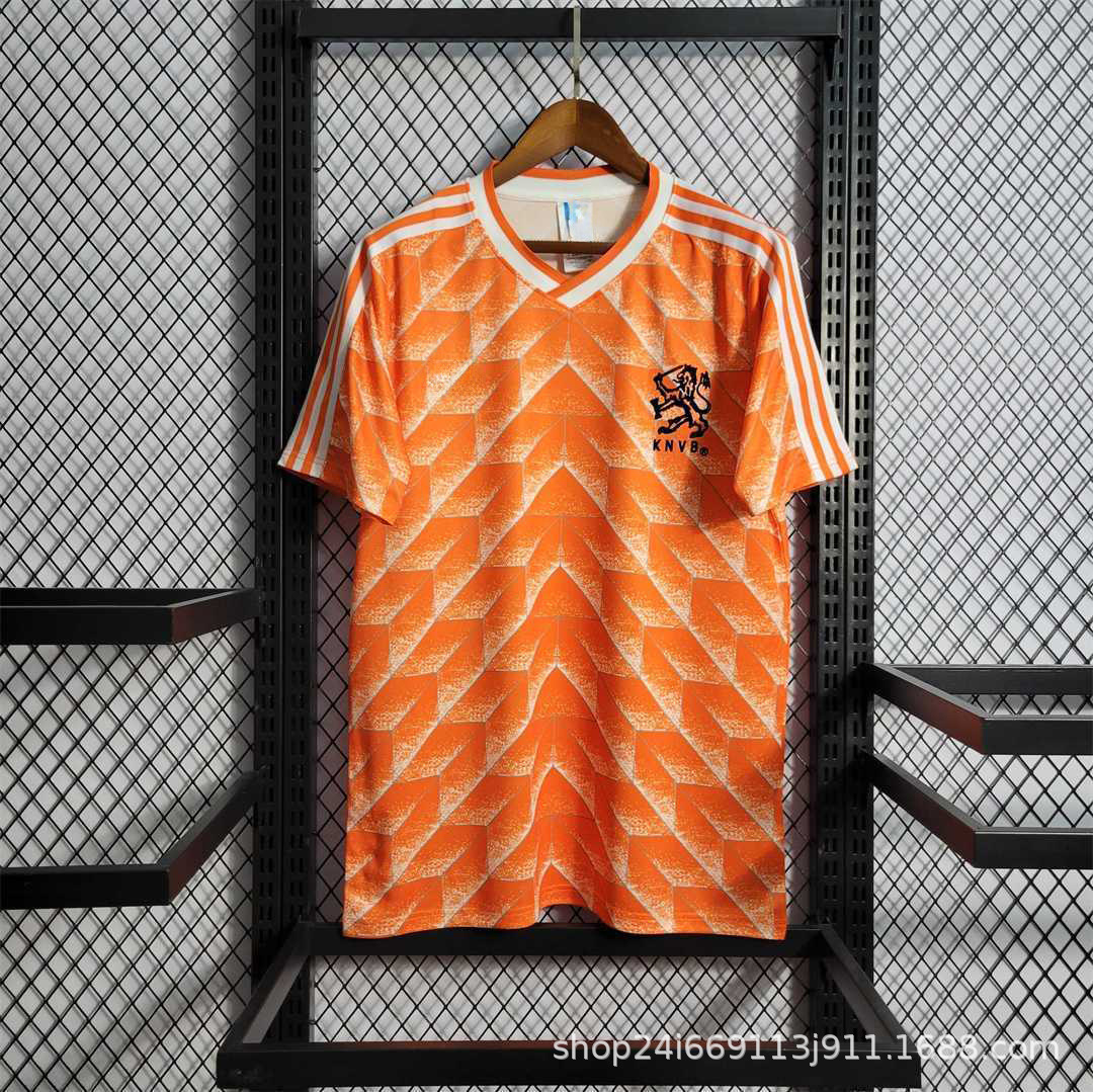 Camiseta de fútbol tailandesa retro Selección nacional Brasil Francia Argentina Portugal Camiseta de manga corta al por mayor Número de impresión