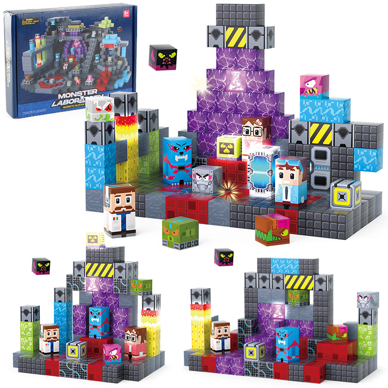 Cross-Border New Mr. Beast Set Magnetic Building Blocks Christmas DIY Toy Construction Set