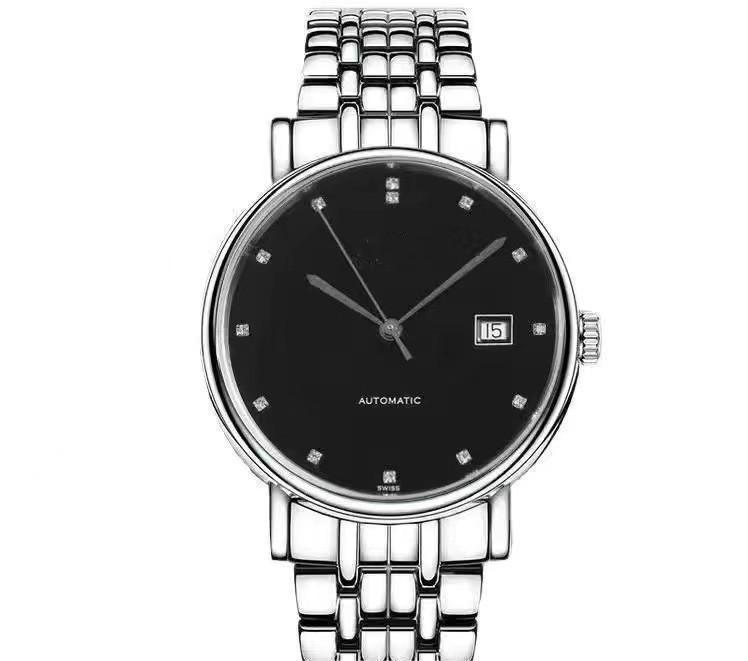 Men's Automatic Mechanical Watch With Steel Bracelet And Calendar_voghion.com