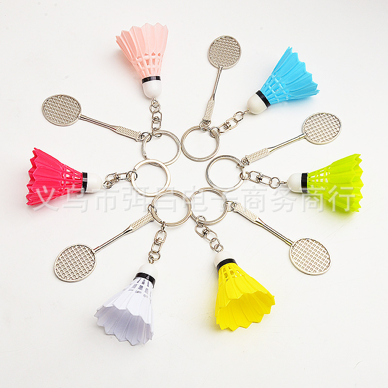 Badminton Keychain Pendant School Bag Backpack Ball Bag Hanging Ornaments School Club Company Souvenirs Men's and Women's Gifts