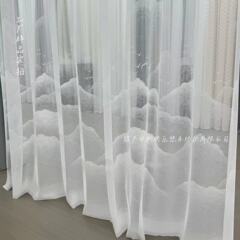 2025年に爆発した新中国式水墨山水画カーテンカーテンカーテン卸売り寝室ベランダ客間幻想