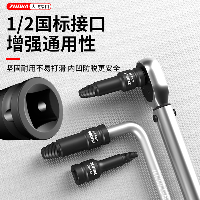 電動レンチ用折れネジ外し器 1/2インチ 大型ネジ外し器 逆ネジ専用 水道管用ネジ外し器|undefined