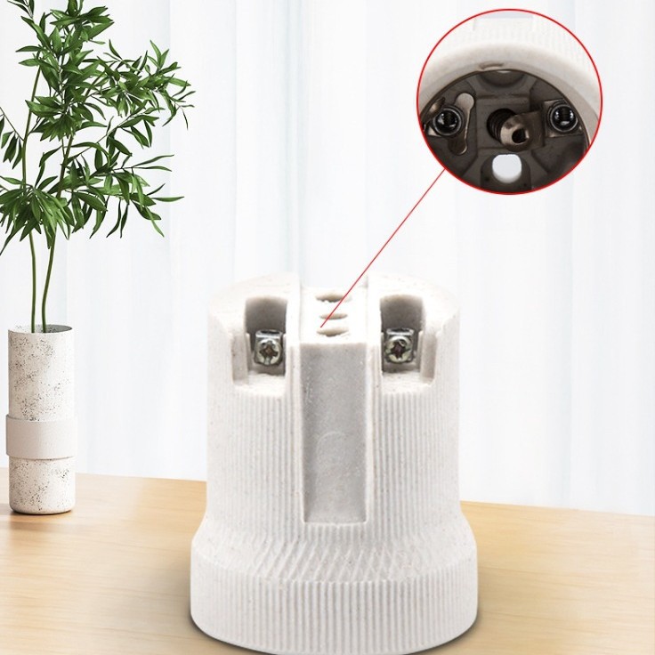 E27 soporte de lámpara cerámica resistente a altas temperaturas conector de lámpara cerámica accesorios de lámpara