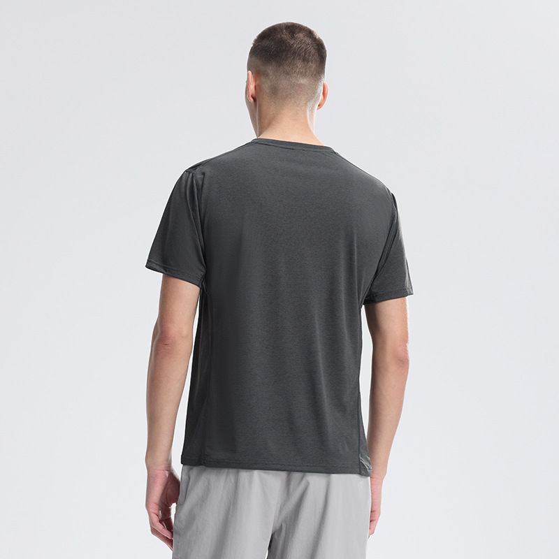 Bird 's Home es el mismo color sólido profesional de secado rápido camiseta deportiva al aire libre de ocio de cuello redondo camiseta elástica para correr mangas cortas