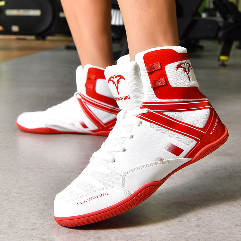 Cross-border boxing shoes, professional men's wrestling shoes, fighting shoes, Sanda training shoes, combat shoes, strength training competition shoes