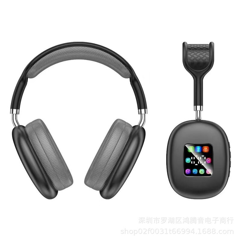 Popular P9 Wireless Sports Head-Mounted Bluetooth Headphones with Screen, Suitable for AirPods Max, Foreign Trade Cross-Border Gifts