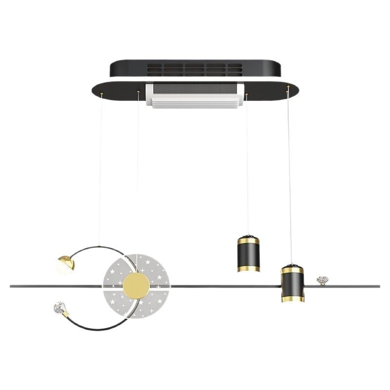 [Selección estricta] lámpara de ventilador sin hoja de espectro completo lámpara de comedor nórdica moderna atmósfera artística creativa lámpara de restaurante simple