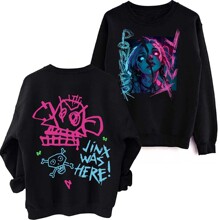 Hot Anime Arcane-Jinx Sweatshirt  Harajuku Round Neck Long