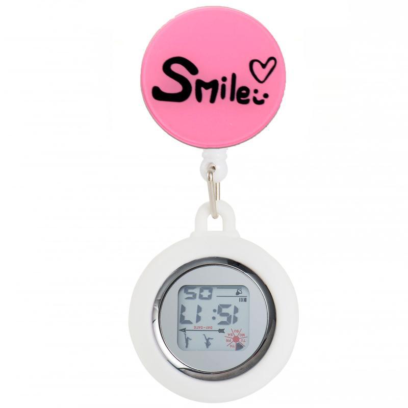 Reloj de enfermera de estiramiento multifuncional luminoso fuerte reloj colgante reloj electrónico digital retráctil de dibujos animados lindo clip cronómetro reloj de bolsillo
