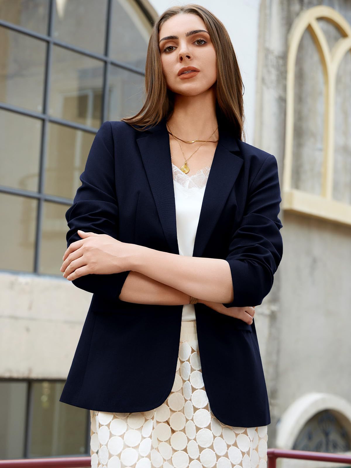 Fashionable Women's Single-button Blazer For Smart Office Wear_voghion.com