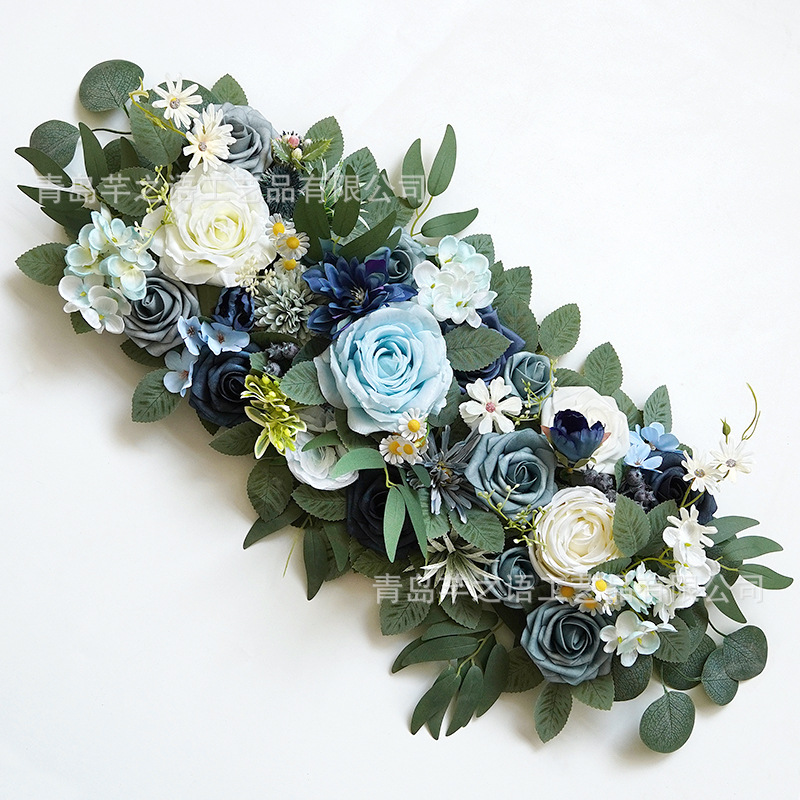 Amazon boda celebración simulación flor decorativa fila de flores de seda acabado Hotel mesa de comedor flor pared carretera plomo escena diseño