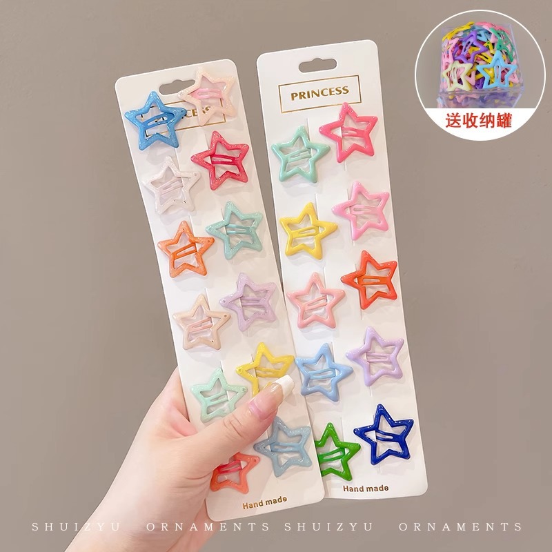 Linda estrella y2g horquilla hembra clip lateral flequillo BB clip horquilla para niños dopamina clip de color tocado