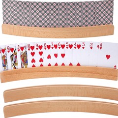 クロスボーダー木造カードクリップトランプ棚解放両手札棚実木加長型札座ケヤキトランプ棚