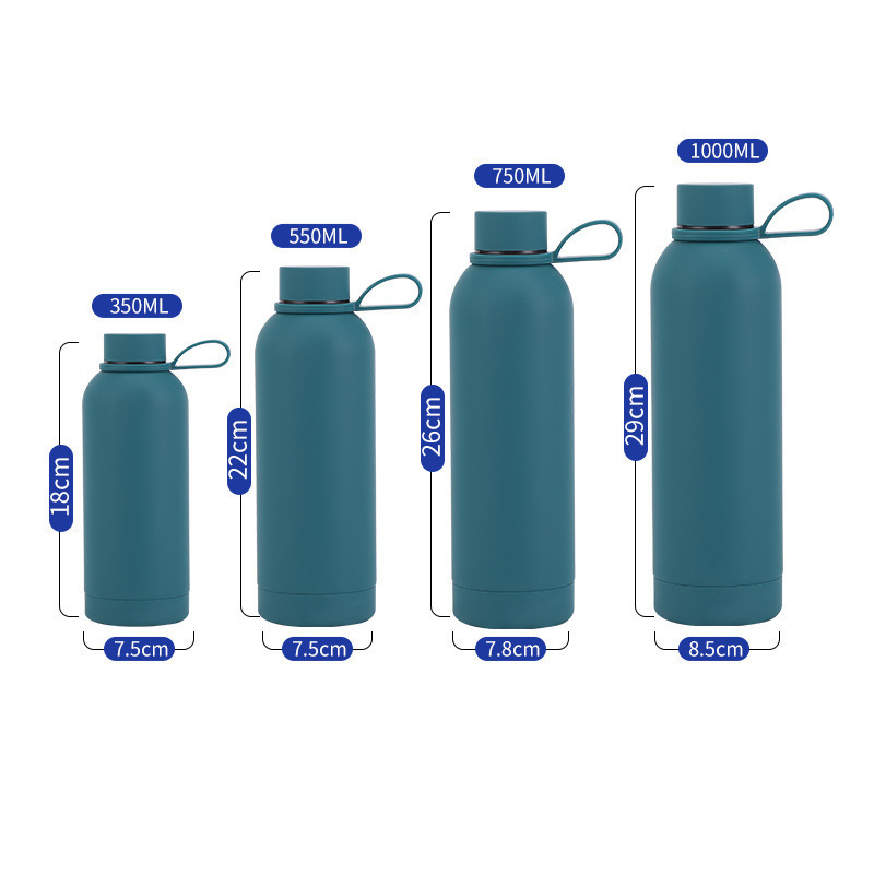 Transfronterizo 304 botella de acero inoxidable taza de vacío de goma pintada con mano portátil al aire libre hervidor de agua deportiva