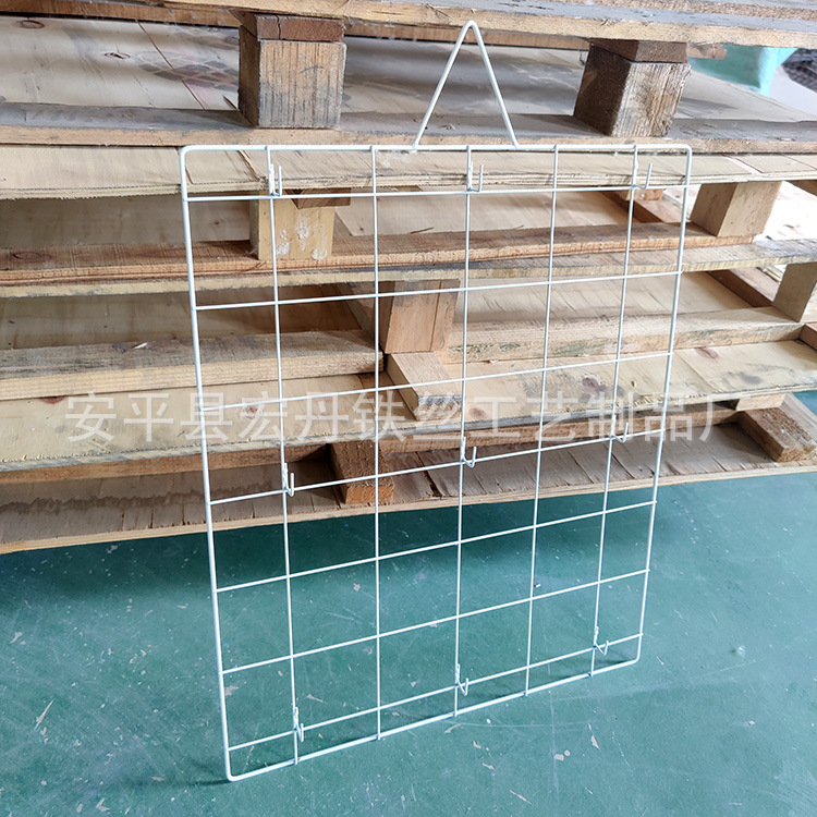 货架挂网 异型焊接网片 带框货架网片 金属网格网片 黑丝网片
