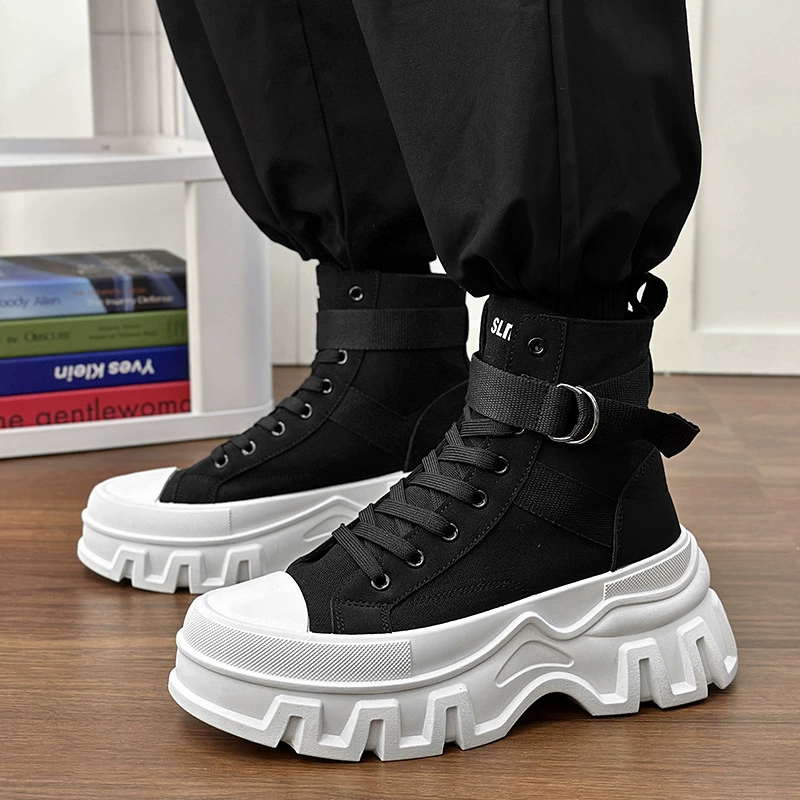 Мужские высокие ботинки Martin на шнуровке, большие размеры, осенне-зимняя коллекция 2026, новинка, холщовая поверхность, хит продаж, унисекс обувь