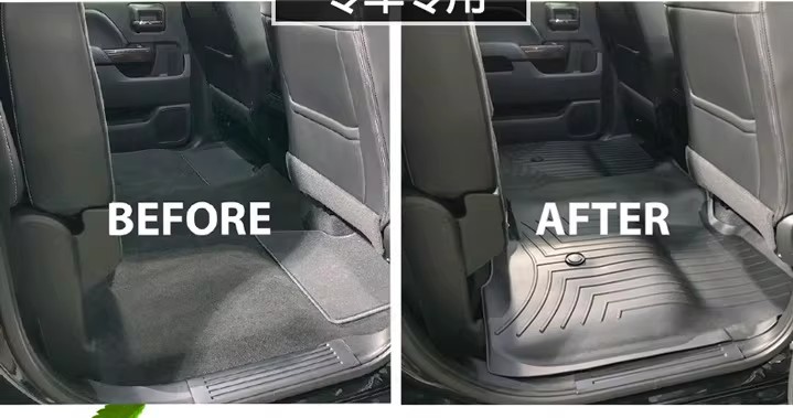 Suitable for 20-25 Models of Hyundai Palisade, 3D All-Weather Wear-Resistant Trunk Mat, Tpe Backrest Mat