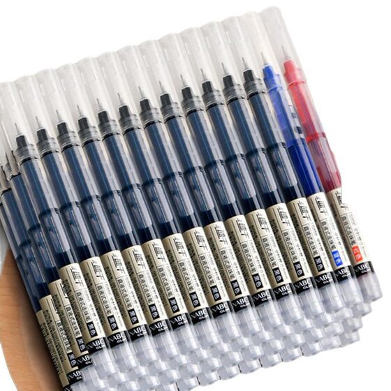 Color Direct Liquid Boxed Gel Pen Quick-drying Pen Ball Pen Business Office Carbon Pen Stationery Sign Pen Transparent