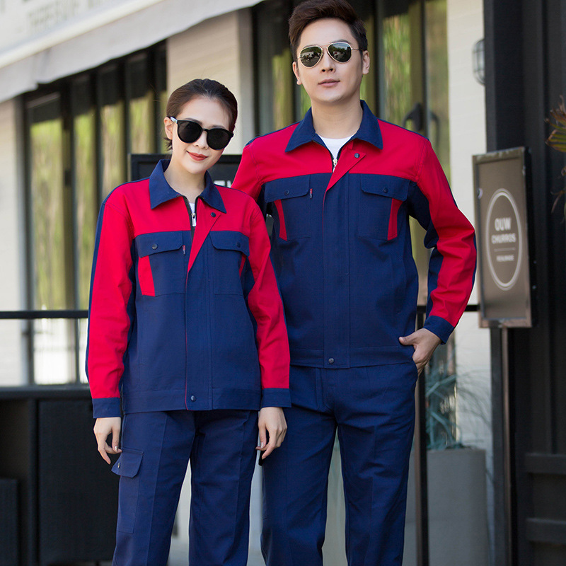 Trajes de trabajo de algodón primavera y otoño resistente al desgaste engrosado soldador astillero fábrica de ingeniería ropa de seguro laboral personalizada