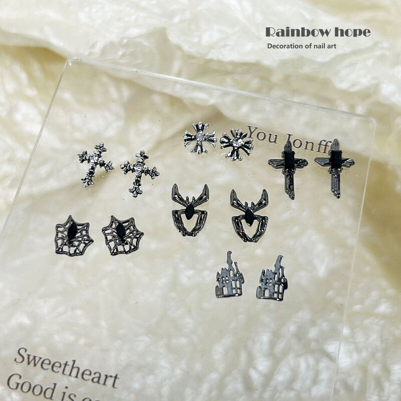 Dark Style Metal Nail Art Decorations, European and American Retro Handmade Nail Materials, Nail Decorations