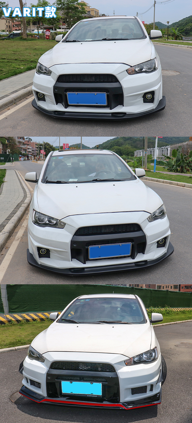 Suitable for Mitsubishi Lancer Modified Large Surround Front Bumper Lancer Modified Parts Taiwan-Made One-Piece Bar Split Insurance