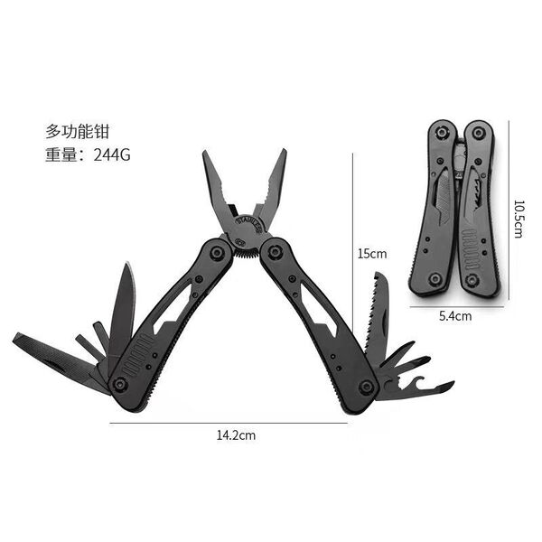 Jeep stainless steel hair black multi -purpose pliers can fold multi…