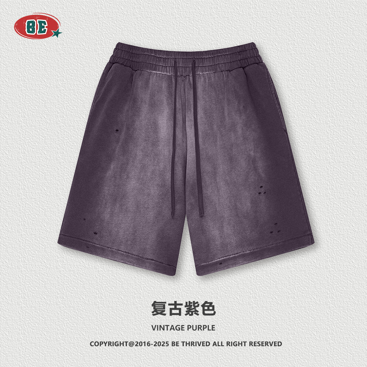 BE Men's Wear | 2025 Summer Europa y América Street FOG Color Shorts Pantalones cortos de cinco puntos de marca de moda suelta deportiva masculina
