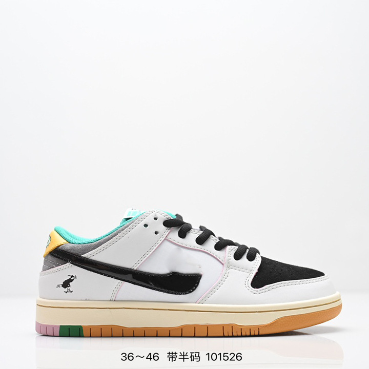 High-Quality Sb Dunk Dunk Retro Casual Sports Skateboard Shoes White Green Black Comfortable and Versatile Student Shoes