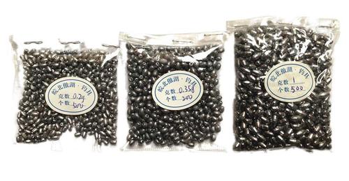 Aohu Tongxin lead pendant 500 pack Luya olive lead pendant Tongxin pendant Hand rod lead pendant fishing gear supplies