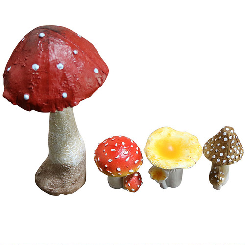 Cross-border outdoor courtyard ornaments, landscape decorations, garden potted plants, bonsai decoration, simulated mushroom micro-landscape decoration